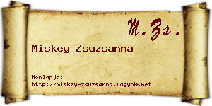 Miskey Zsuzsanna névjegykártya